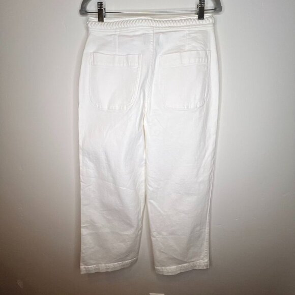 Madewell X Lisa Says Gah The perfect Wide Leg Crop Jeans Eyelet White 29 NWT - Picture 9 of 11